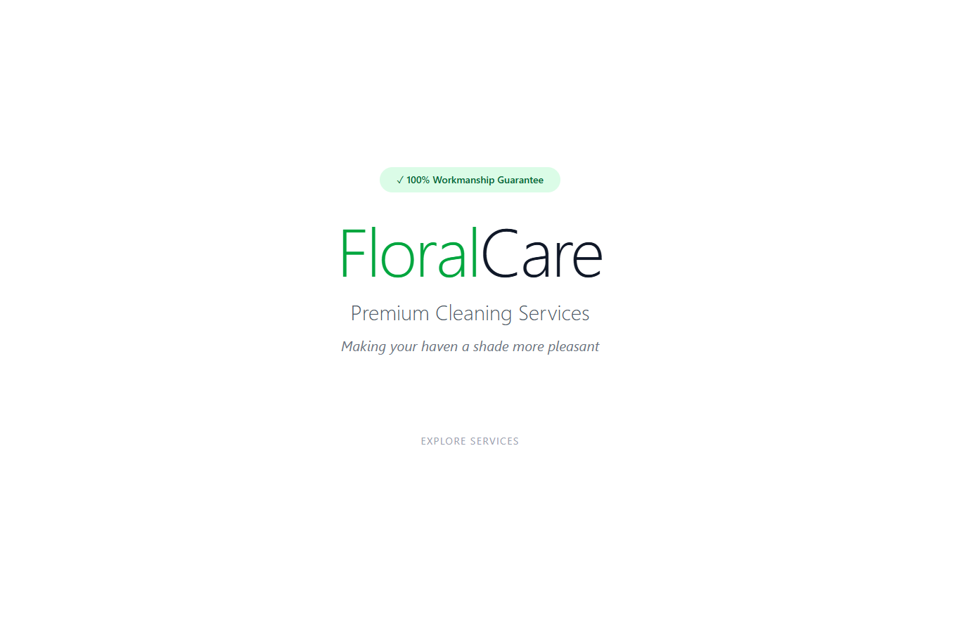 FloralCare Cleaning Services Website