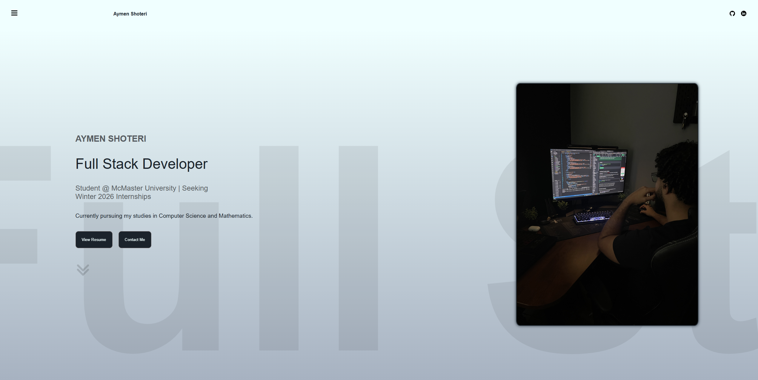 Portfolio Website Concept